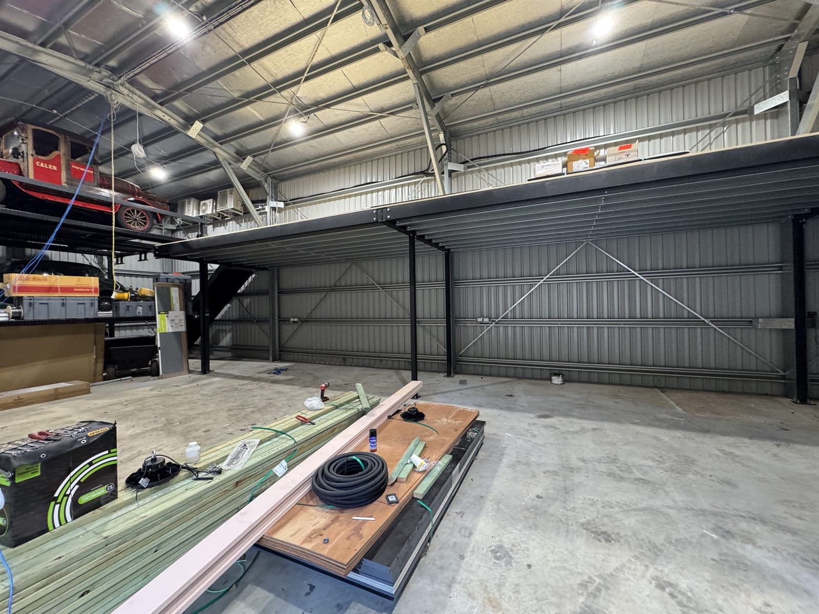 Mezzanine floor construction project